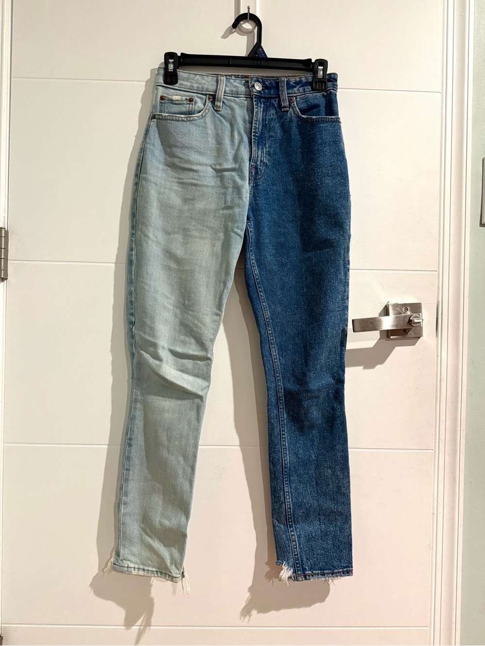 Abercrombie & Fitch Blue Two-Tone High-Rise Slim Jeans